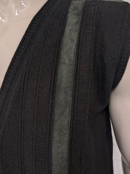 Vintage Gianmarco gilet / spencer / vest. Bruin Groen gekleurd. maat L.