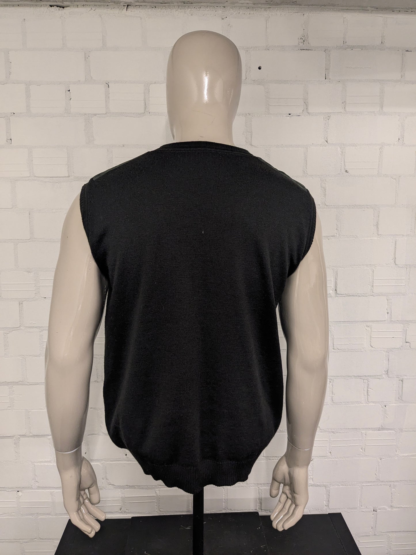 Vintage Gianmarco gilet / spencer / vest. Bruin Groen gekleurd. maat L.