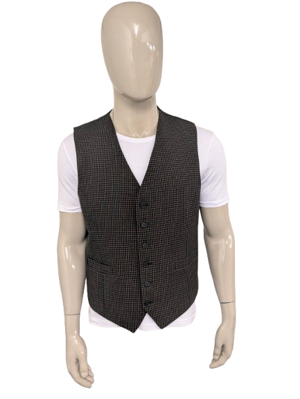 Gilet vintage. Brown Black vérifié. Taille L.