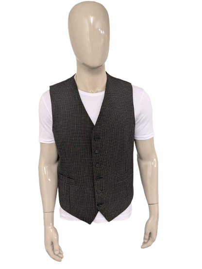 Gilet vintage. Brown Black vérifié. Taille L.