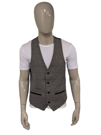 Marc Darcy Gilet. Gray red checked. Size M.