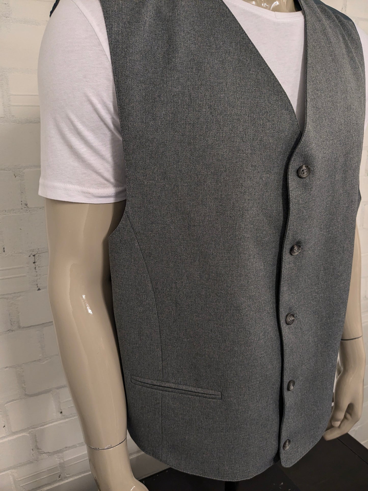 Gilet vintage. Gris clair mélangé. Taille 3xl / xxxl.