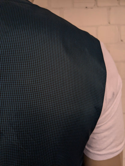 Burton gilet. Blauw gestreept. Maat M.