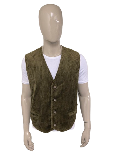 Healey Rib Wistcoat. Color verde oscuro. Tamaño xl.
