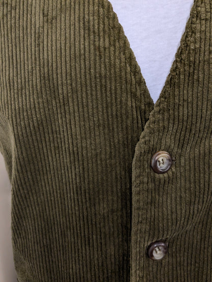 Healey Rib Wistcoat. Color verde oscuro. Tamaño xl.