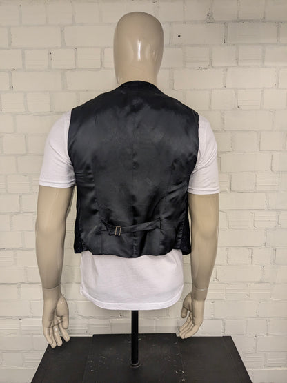 Carlo Pignatelli gilet. Donker Blauw licht glanzend motief. Maat M.