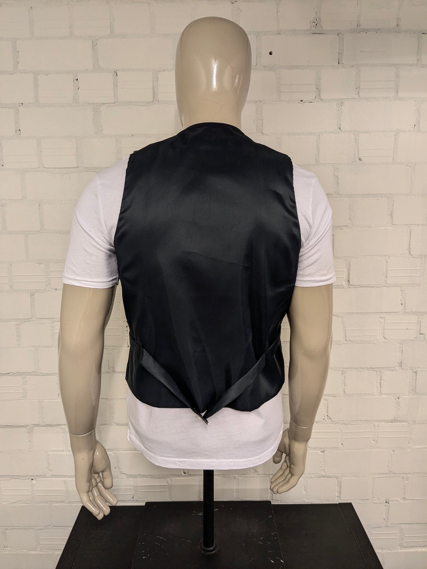 Vintage Brown's gilet. Roze Groen Blauwe print. Maat M.