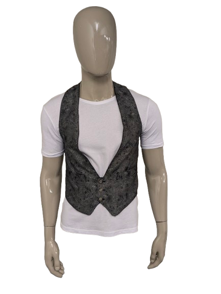 St. Michael Gilet. Impression noire grise. Taille S.