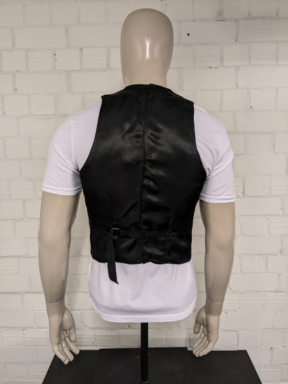 st. Michael gilet. Grijs Zwarte print. Maat S.