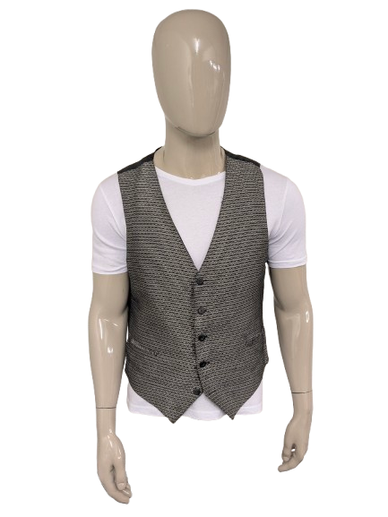 BW Moss Gilet. Motivo gris negro. Tamaño L.