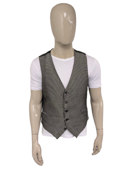 BW Moss Gilet. Motivo gris negro. Tamaño L.