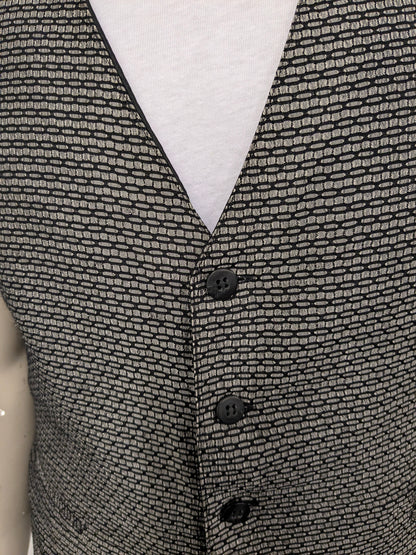 BW Moss Gilet. Motivo gris negro. Tamaño L.