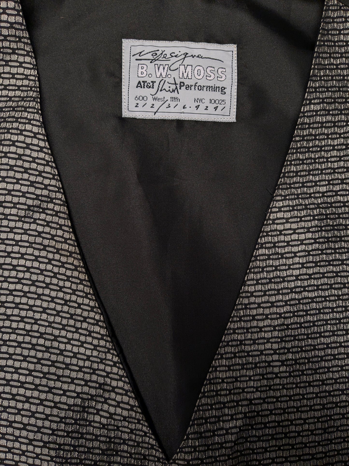 BW Moss Gilet. Motivo gris negro. Tamaño L.