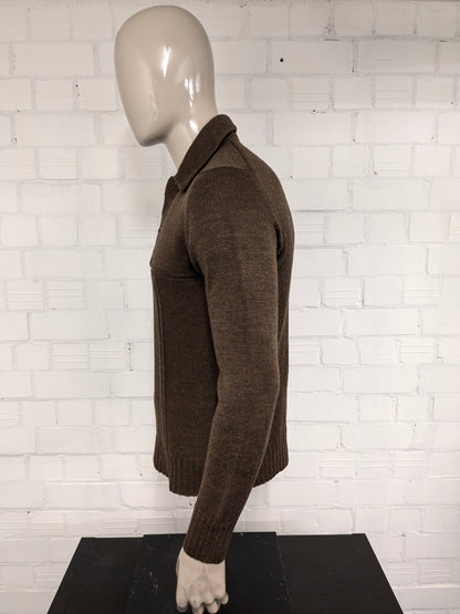 Vintage Lamargue Polo -Pullover. Brown gemischt. Größe M.