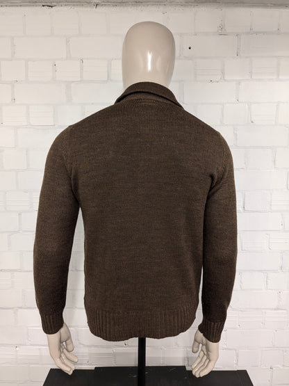 Vintage Lamargue Polo -Pullover. Brown gemischt. Größe M.