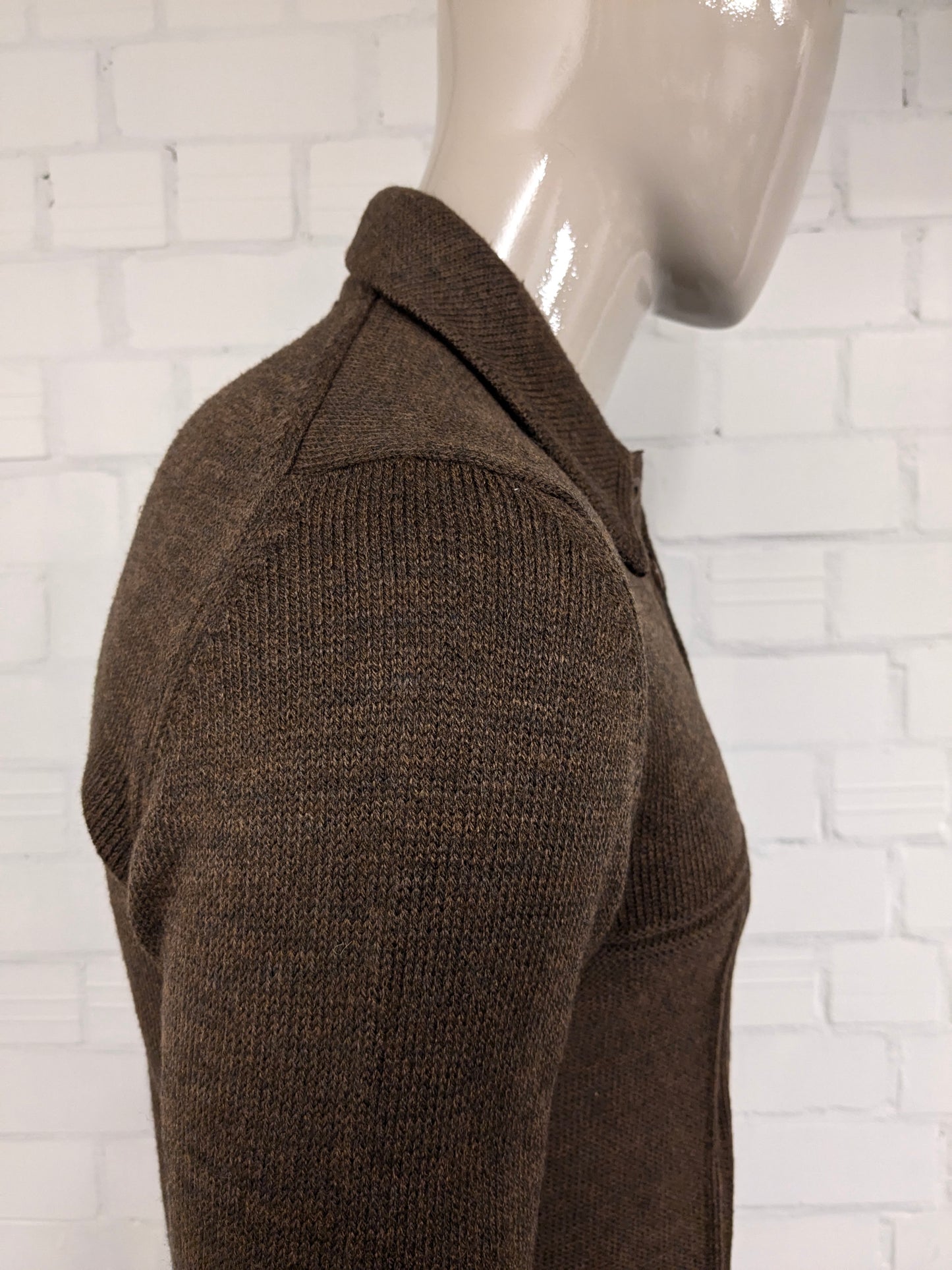 Vintage Lamargue Polo -Pullover. Brown gemischt. Größe M.