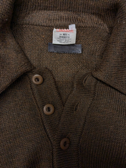 Vintage Lamargue Polo -Pullover. Brown gemischt. Größe M.