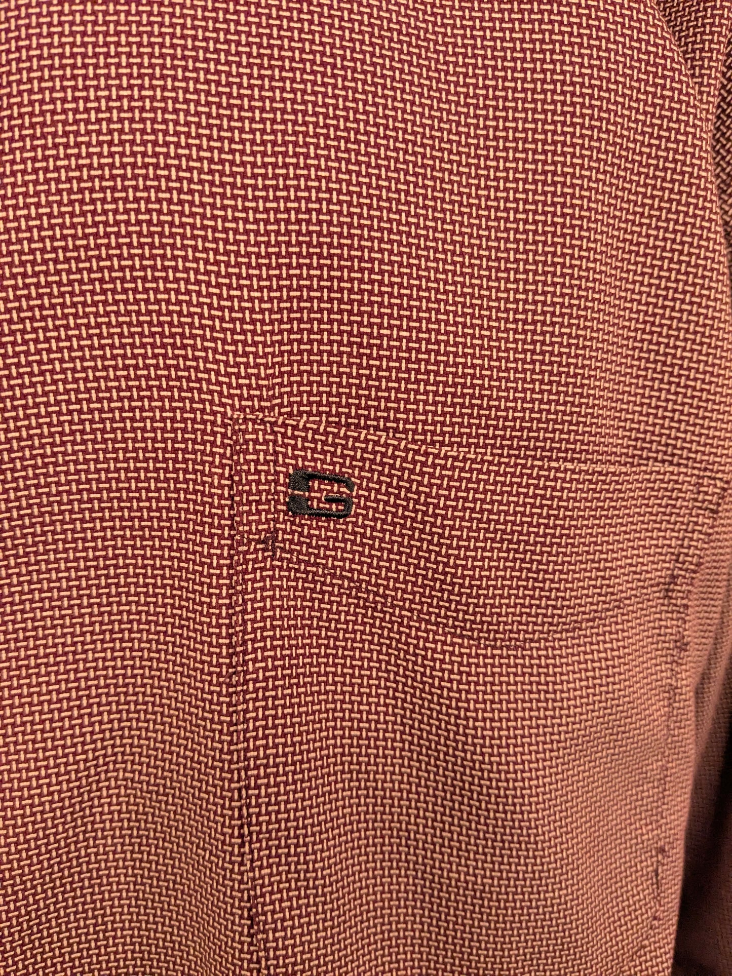 Chemise Giordano. Impression blanche violette. Taille 4xl / xxxxl. Ajustement régulier.