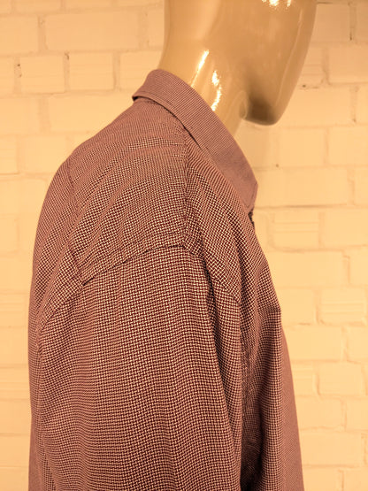 Chemise Giordano. Impression blanche violette. Taille 4xl / xxxxl. Ajustement régulier.