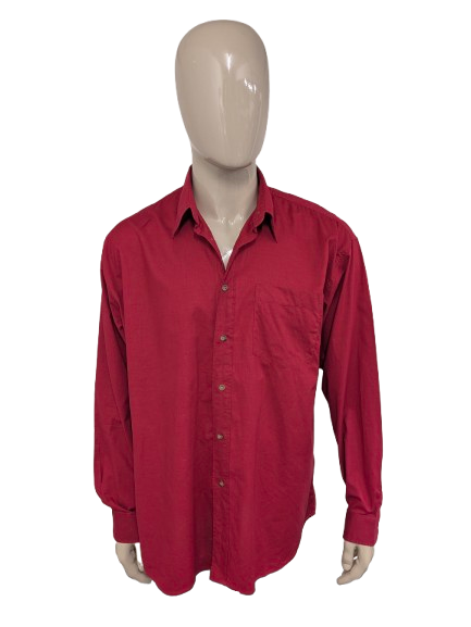 Vintage Printer overhemd. Donker Roze gekleurd. Maat 2XL / XXL.