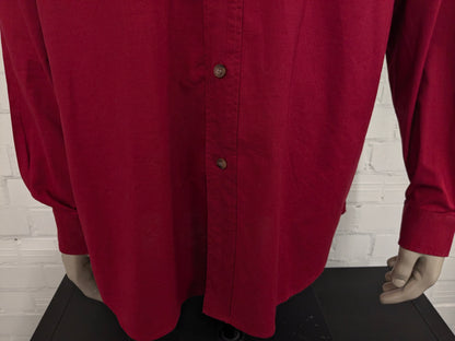 Vintage Printer overhemd. Donker Roze gekleurd. Maat 2XL / XXL.