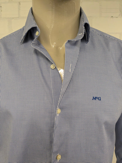 McGregor Distinction shirt. Blue white motif. Size L.