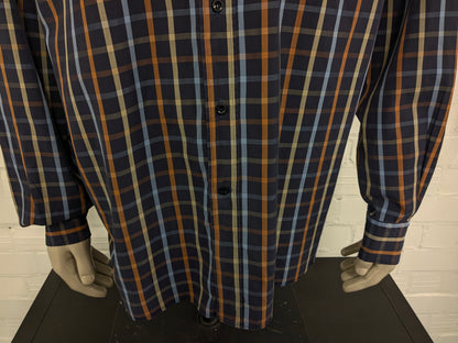 Paul & Shark Shirt. Orange jaune bleu bloqué. Taille 3xl / xxxl.