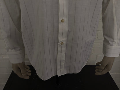Vintage 70's Arma shirt. Beige lilac striped. Size L.