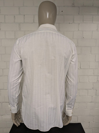 Vintage 70's Arma shirt. Beige lilac striped. Size L.