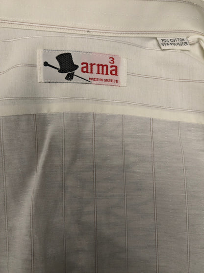 Vintage 70's Arma shirt. Beige lilac striped. Size L.