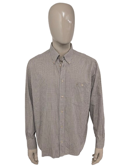 Camisa de esmeralda vintage. Negro rojo gris bloqueado. Tamaño 2xl / xxl.