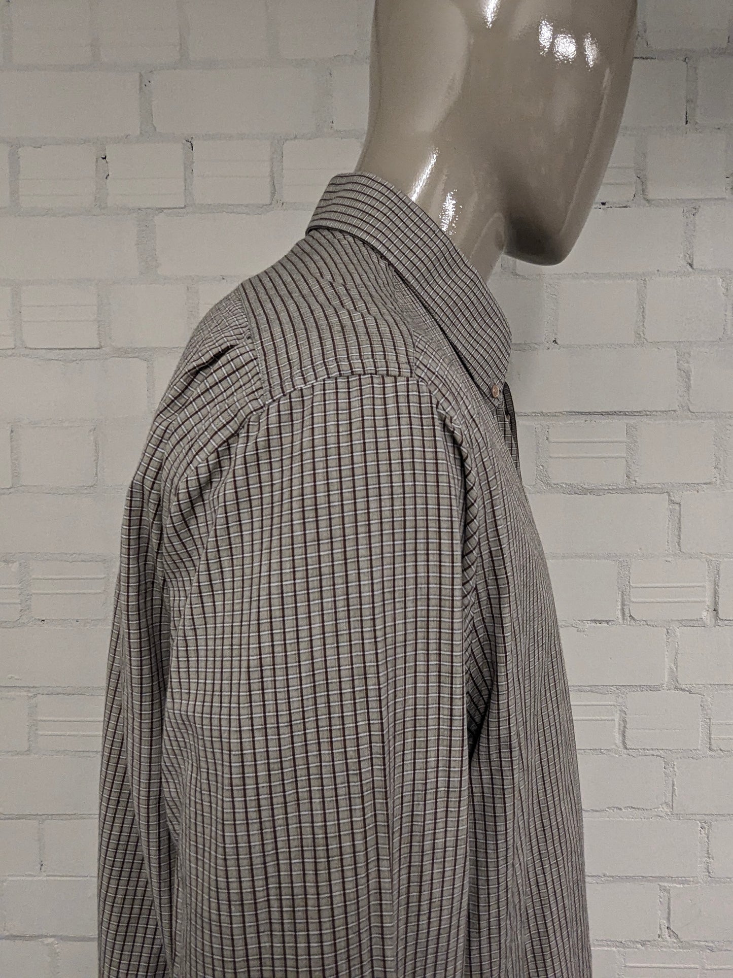 Camisa de esmeralda vintage. Negro rojo gris bloqueado. Tamaño 2xl / xxl.