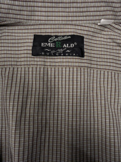 Camisa de esmeralda vintage. Negro rojo gris bloqueado. Tamaño 2xl / xxl.