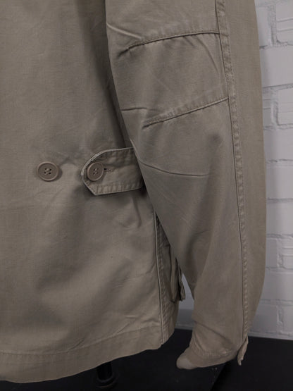 H&M L.O.G.G. Veste mince avec double fermeture. Brun clair / kaki coloré. Taille L.