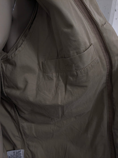 H&M L.O.G.G. Veste mince avec double fermeture. Brun clair / kaki coloré. Taille L.