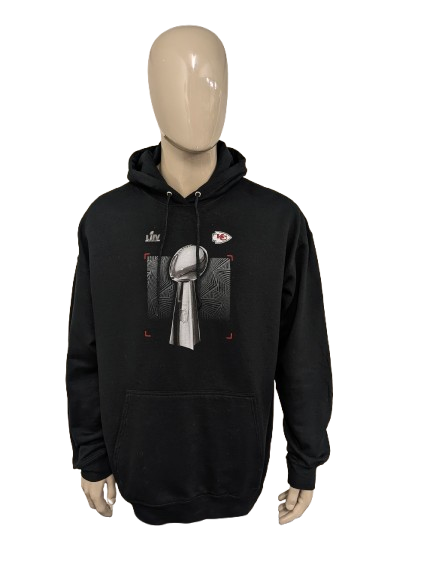 Vince Lombardi Trophy Kapuzenpullover. Schwarz mit Aufdruck. Größe 2XL / XXL.