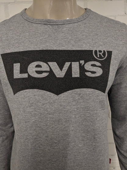 Le pull Levi's. Gris mélangé à de l'imprimé. Taille M.