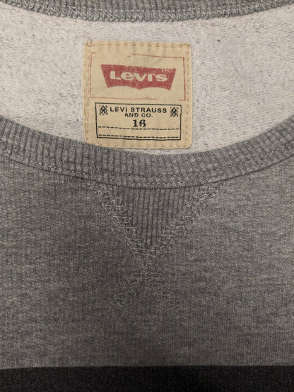 Le pull Levi's. Gris mélangé à de l'imprimé. Taille M.
