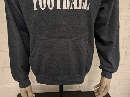 Defenders Football hoodie. Donker Grijs gemêleerd met opdruk. Maat XL.