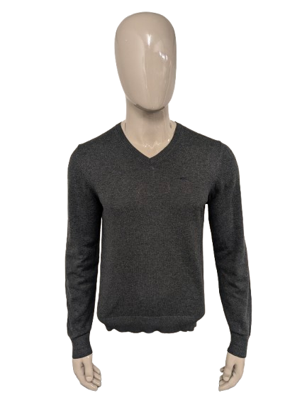 McGregor Wollen Casual trui. Donker Grijs gemêleerd. Maat M. 30% Wol.
