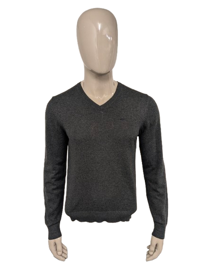 McGregor Wollen Casual trui. Donker Grijs gemêleerd. Maat M. 30% Wol.