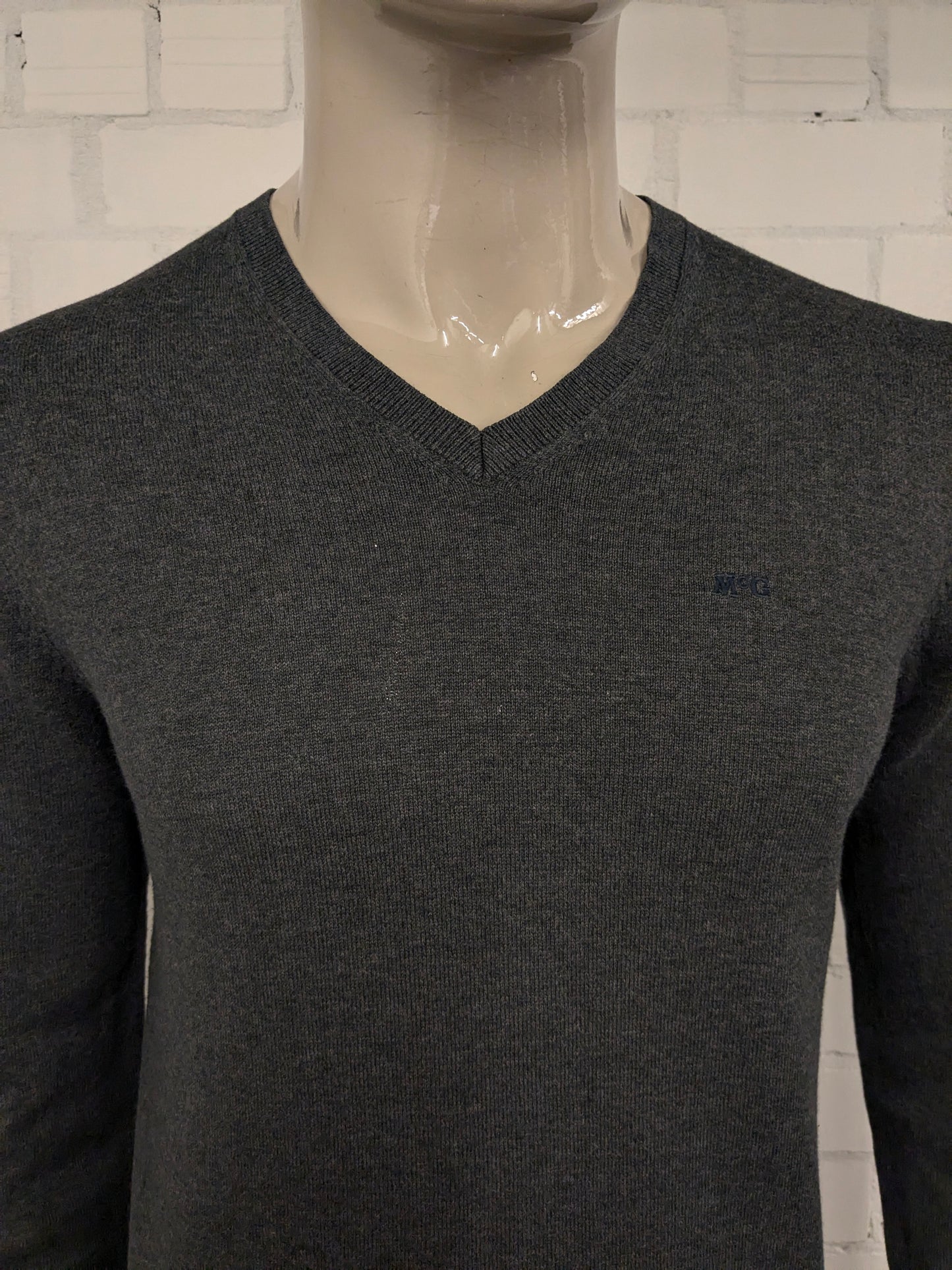 McGregor Wollen Casual trui. Donker Grijs gemêleerd. Maat M. 30% Wol.