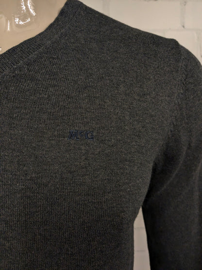 McGregor Wollen Casual trui. Donker Grijs gemêleerd. Maat M. 30% Wol.