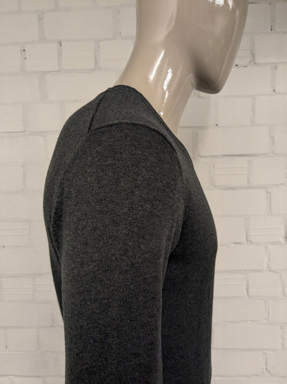 McGregor Wollen Casual trui. Donker Grijs gemêleerd. Maat M. 30% Wol.