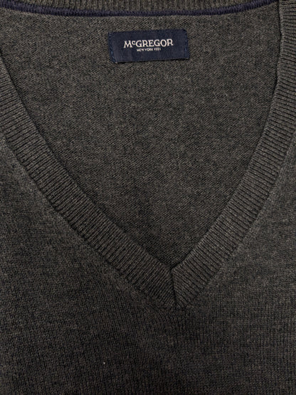 McGregor Wollen Casual trui. Donker Grijs gemêleerd. Maat M. 30% Wol.