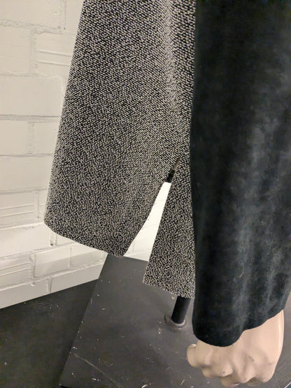 Vintage Canda cardigan with zipper. Black and white colored. Size XL.