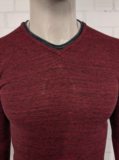 Maglione sottile di Eleven Paris. Rosso Grigio misto. Taglia S.