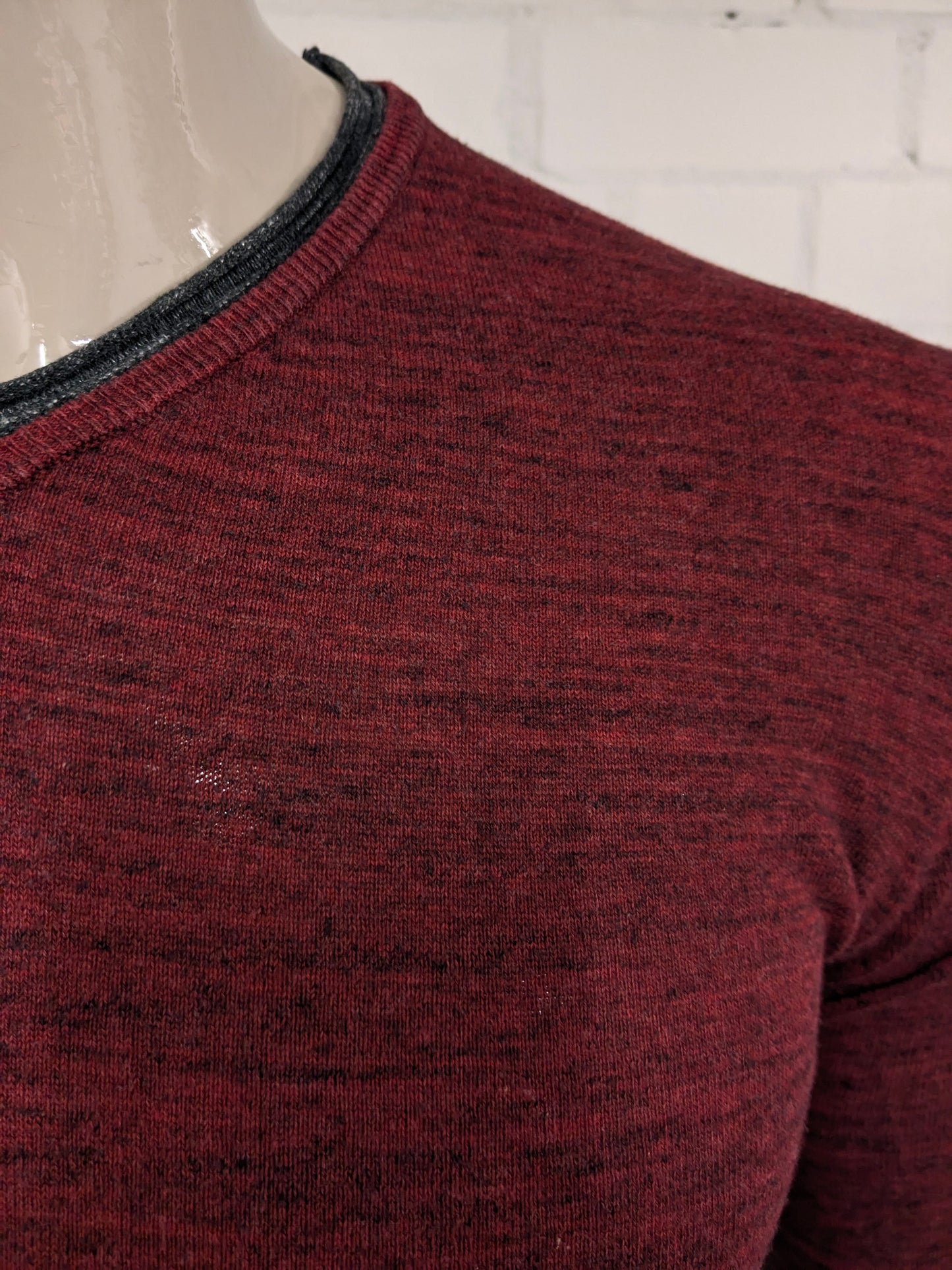 Maglione sottile di Eleven Paris. Rosso Grigio misto. Taglia S.