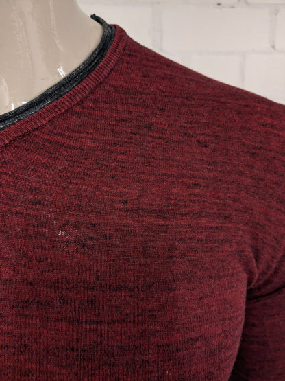 Maglione sottile di Eleven Paris. Rosso Grigio misto. Taglia S.