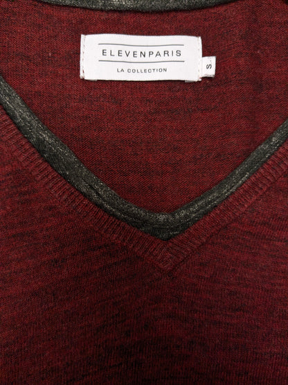 Maglione sottile di Eleven Paris. Rosso Grigio misto. Taglia S.